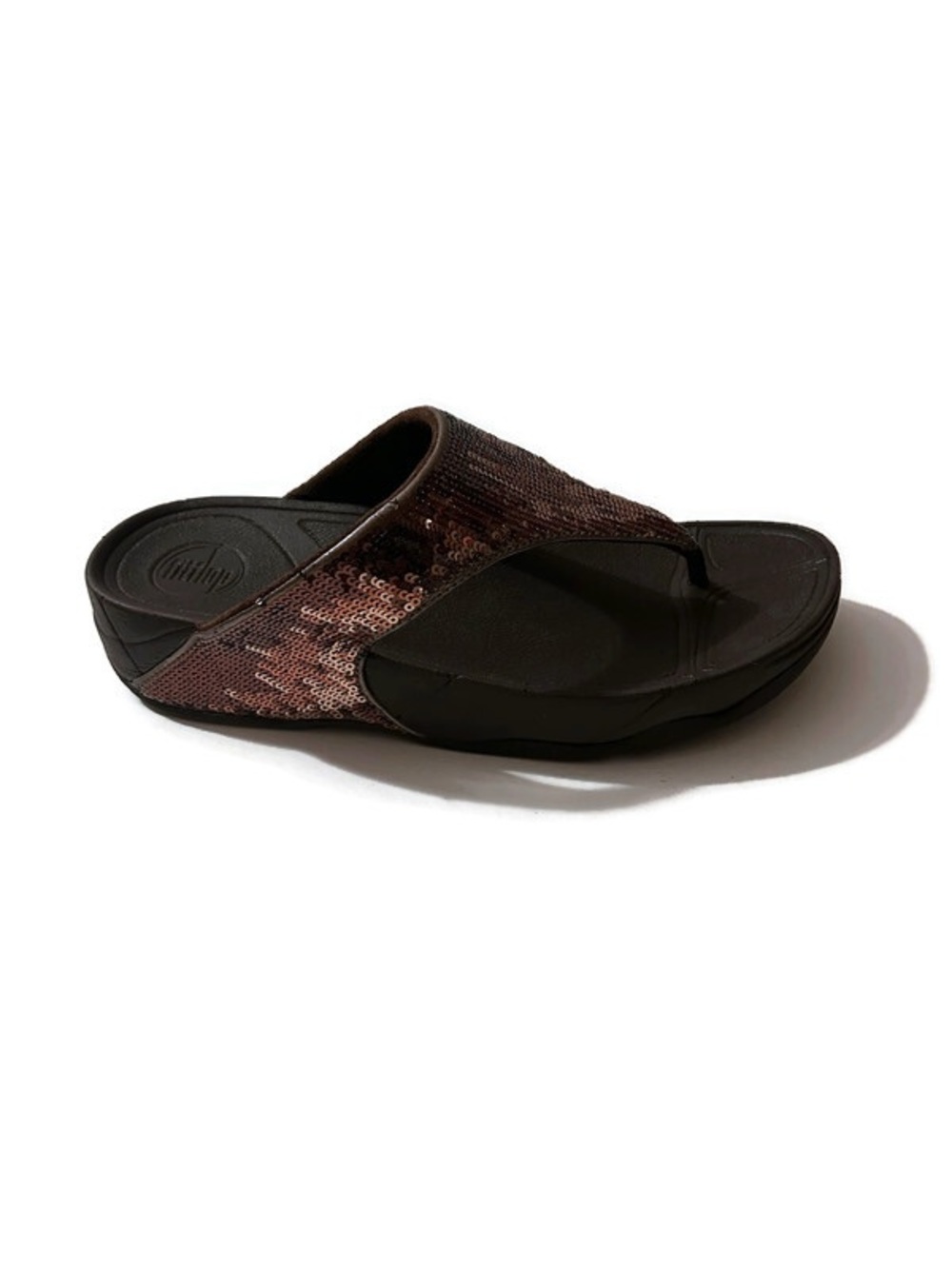 FitFlop Brown Sequin Electra Sandals - Picture 9 of 10
